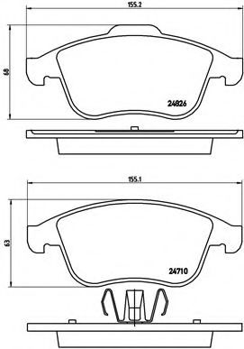 set placute frana,frana disc