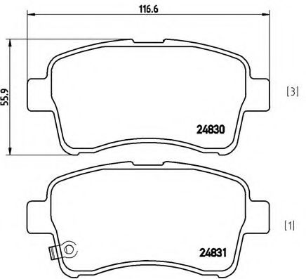 set placute frana,frana disc