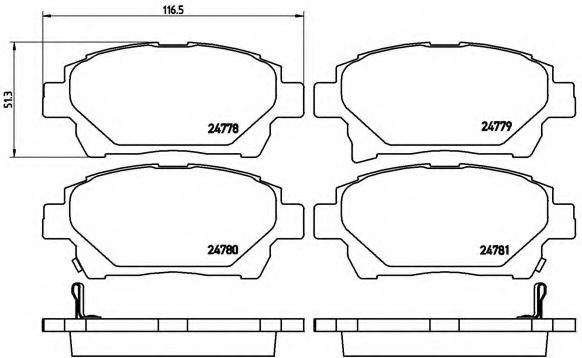 set placute frana,frana disc