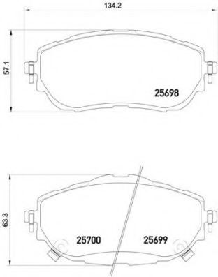 set placute frana,frana disc