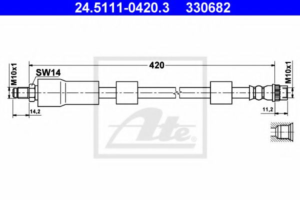 24.5111-0420.3 Furtun frana ATE 