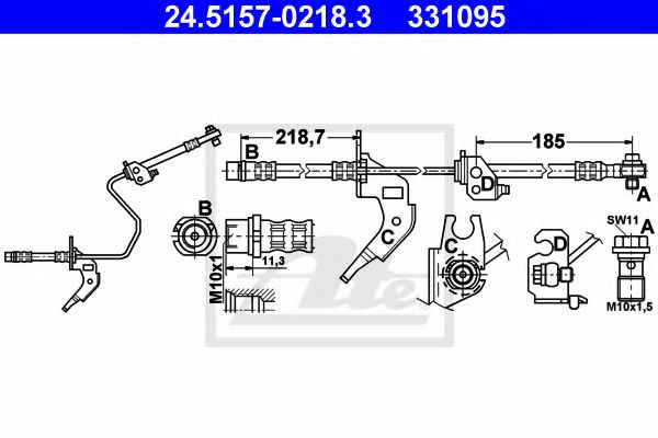 24.5157-0218.3 Furtun frana ATE 