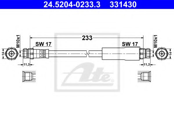24.5204-0233.3 Furtun frana ATE 