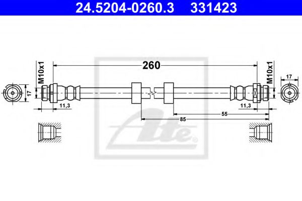 24.5204-0260.3 Furtun frana ATE 