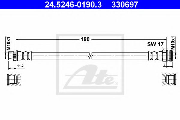 24.5246-0190.3 Furtun frana ATE 