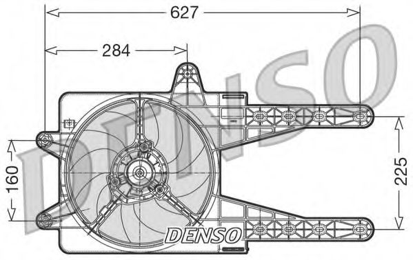DER09013 Ventilator, radiator DENSO 