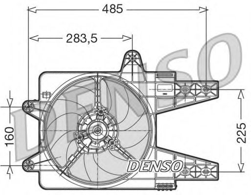 DER13003 Ventilator, radiator DENSO 