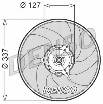 DER21003 Ventilator, radiator DENSO 