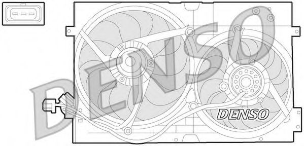 DER32010 Ventilator, radiator DENSO 