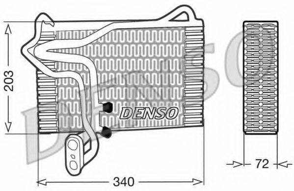 DEV02001 evaporator,aer conditionat DENSO 