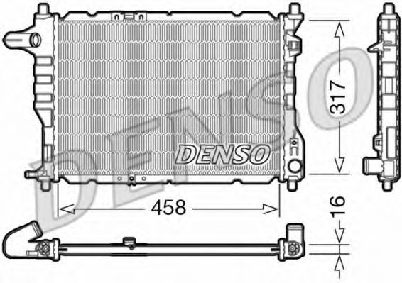 DRM08005 Radiator, racire motor DENSO 