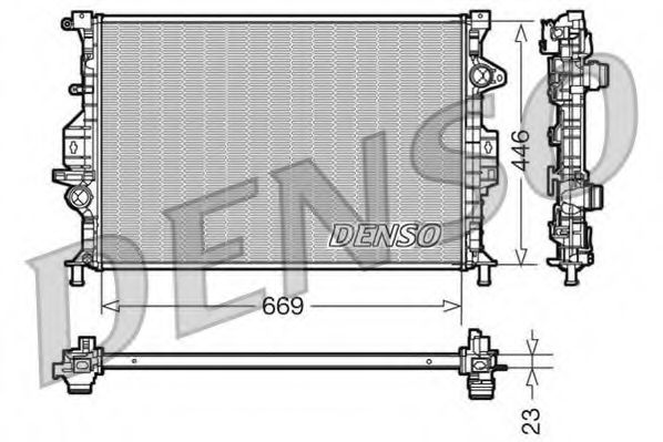 DRM10077 Radiator, racire motor DENSO 