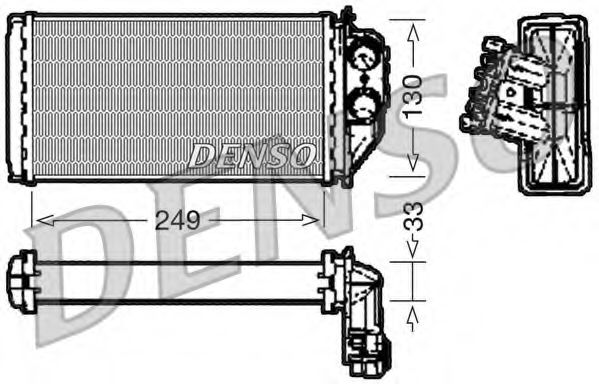 DRR21002 Schimbator caldura, incalzire habitaclu DENSO 