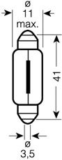 6411-02B Bec, iluminare numar circulatie OSRAM 