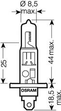 64155-01B Bec, far faza lunga OSRAM 