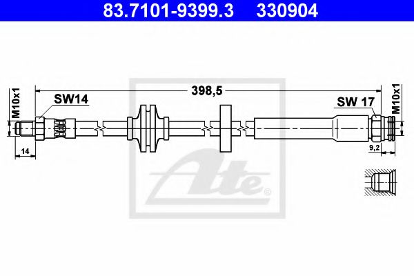 83.7101-9399.3 Furtun frana ATE 