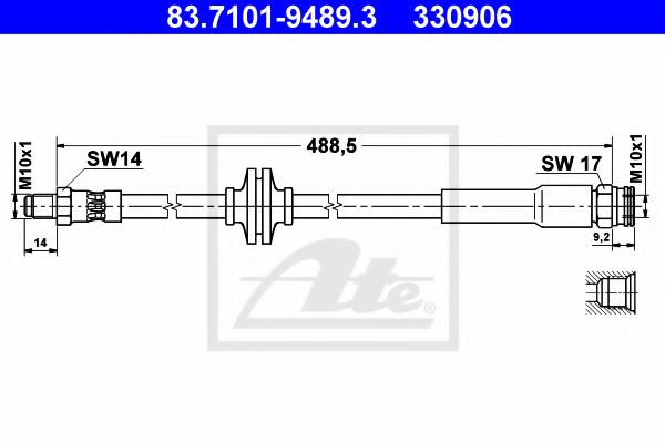 83.7101-9489.3 Furtun frana ATE 