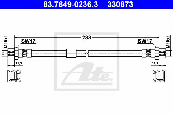 83.7849-0236.3 Furtun frana ATE 