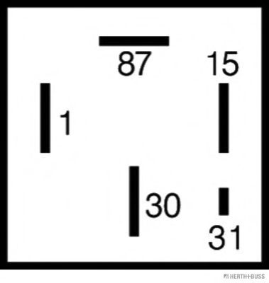 75614031 Releu, pompa combustibil HERTH+BUSS ELPARTS 