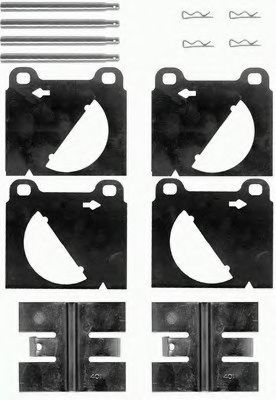 MBA950 Set accesorii, placute frana MINTEX 