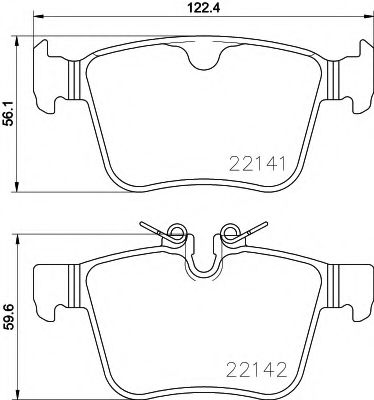 MDB3783 set placute frana,frana disc MINTEX 