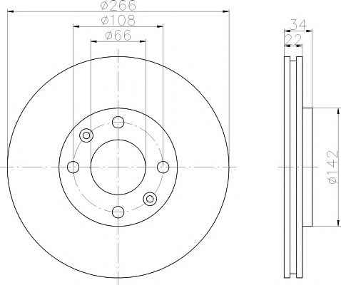 Set frana, frana disc 2