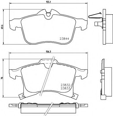 MDK0241 Set frana, frana disc MINTEX 