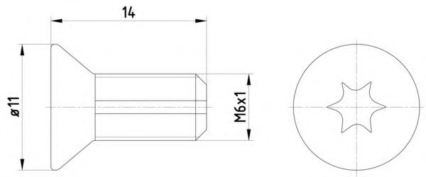 TPM0012 Surub, disc frana MINTEX 