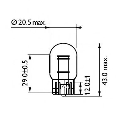 12066B2 Bec, lampa frana / lampa spate PHILIPS 