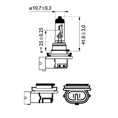 12362PRC1 Bec, far faza lunga PHILIPS 