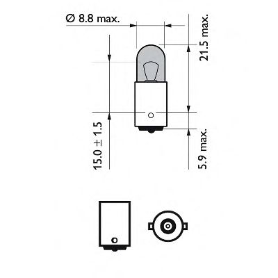 12929NBVB2 Bec, semnalizator PHILIPS 