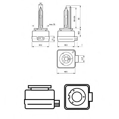 85415VIS1 Bec, far faza lunga PHILIPS 