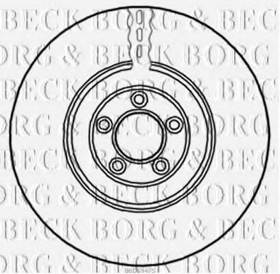 BBD5947S Disc frana BORG & BECK 