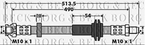 BBH7423 Furtun frana BORG & BECK 