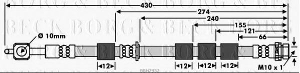 BBH7952 Furtun frana BORG & BECK 