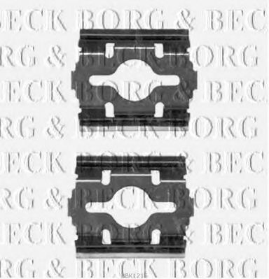 BBK1215 Set accesorii, placute frana BORG & BECK 