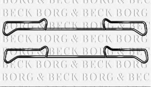 BBK1219 Set accesorii, placute frana BORG & BECK 