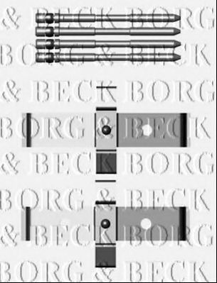 BBK1248 Set accesorii, placute frana BORG & BECK 