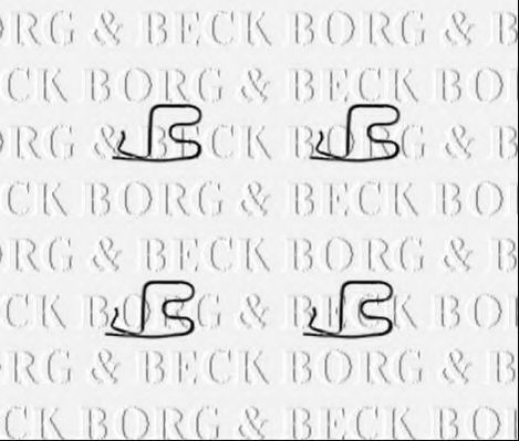 BBK1391 Set accesorii, placute frana BORG & BECK 