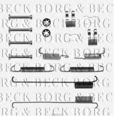 BBK6142 Set accesorii, placute frana BORG & BECK 
