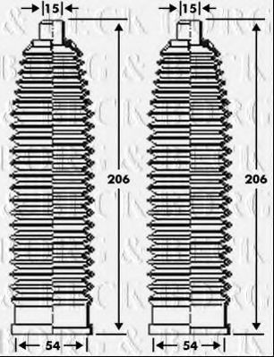 BSG3299 Burduf cauciuc, directie BORG & BECK 