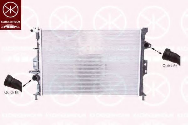 2556302424 Radiator, racire motor KLOKKERHOLM 