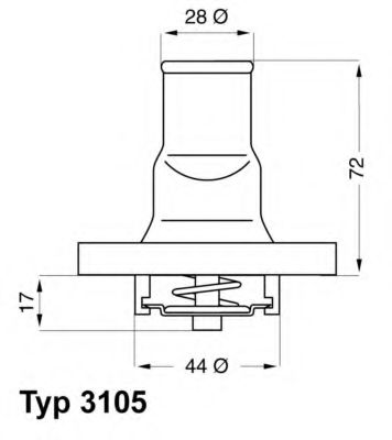3105.87D termostat,lichid racire WAHLER 