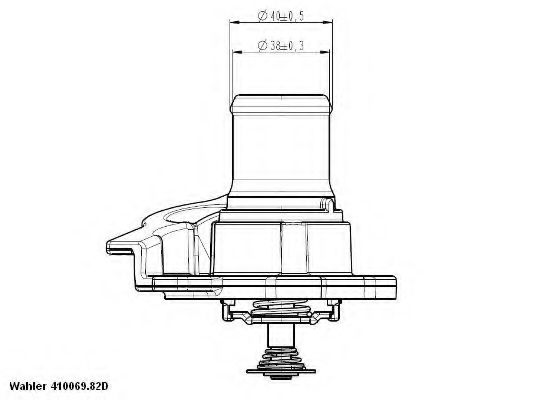 410937.82D termostat,lichid racire WAHLER 