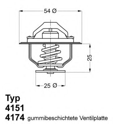 4174.88D termostat,lichid racire WAHLER 