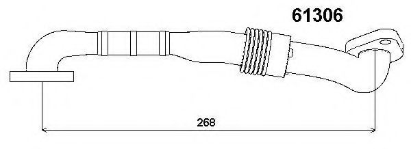 61306D Conducta tubulara, Supapa-AGR WAHLER 