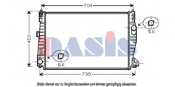 010003N Radiator, racire motor AKS DASIS 