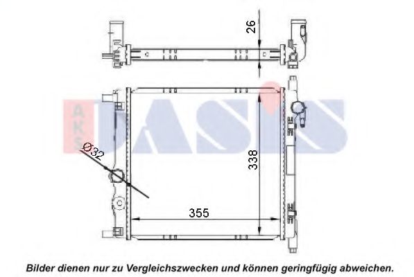 040050N Radiator, racire motor AKS DASIS 