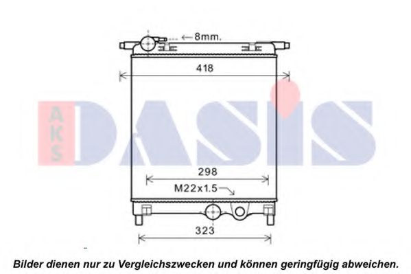 040054N Radiator, racire motor AKS DASIS 