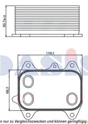 046025N Radiator ulei, ulei motor AKS DASIS 